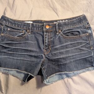 Gap Women's Denim Summer Cut Offs Shorts - Dark Blue